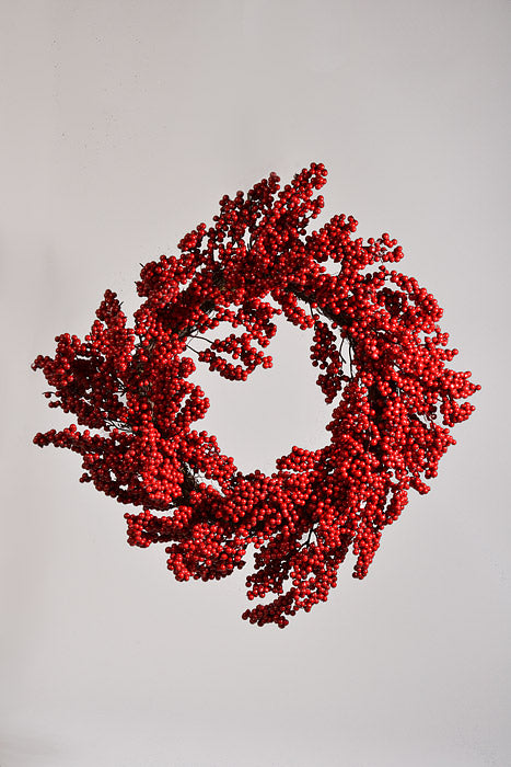 26" Berry Wreath Red