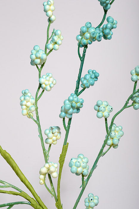 26" Artificial Mini Berry Spray Blue