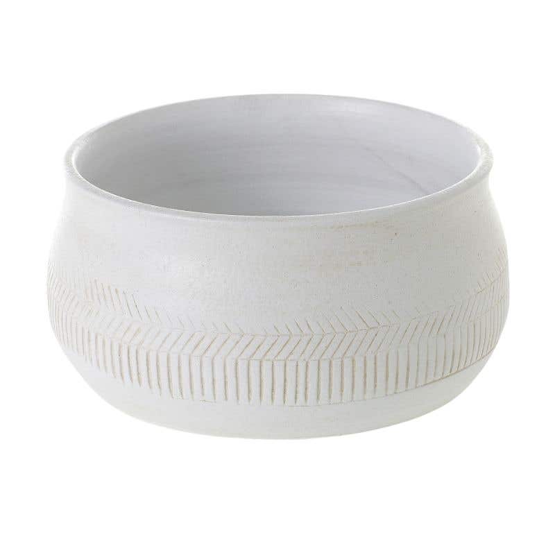 9.5" X 4.75" Tasse Bowl White