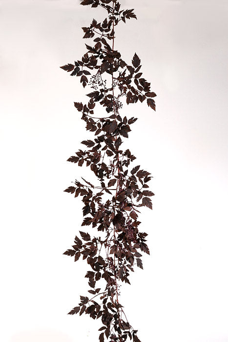 72" Autumn Ruscus with Berry Garland Autumn Burgundy