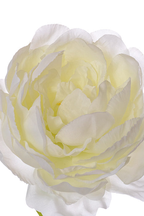 19" Silk Peony Spray White