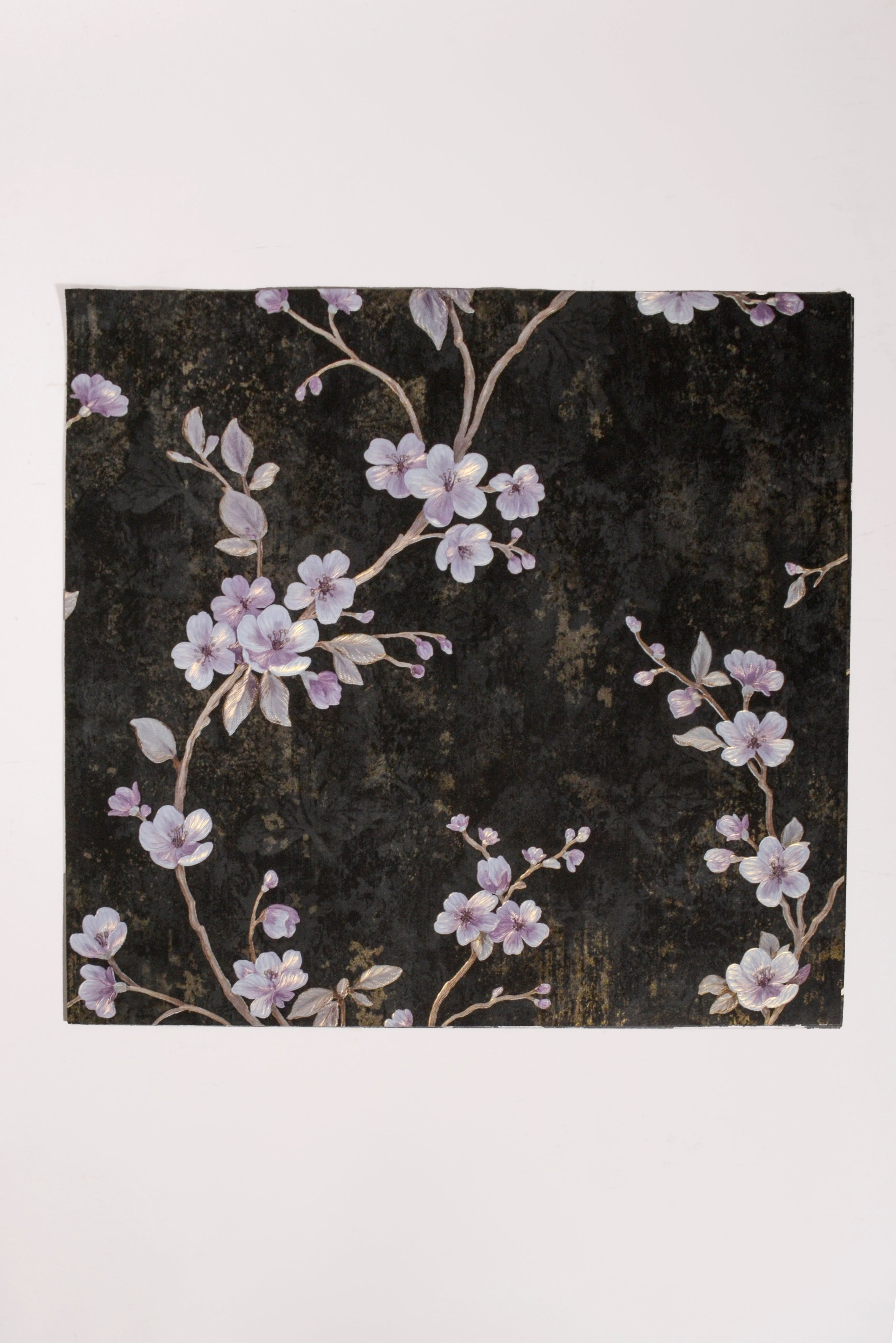 21" x 21" Flower Packaging Paper Black Pkg/10