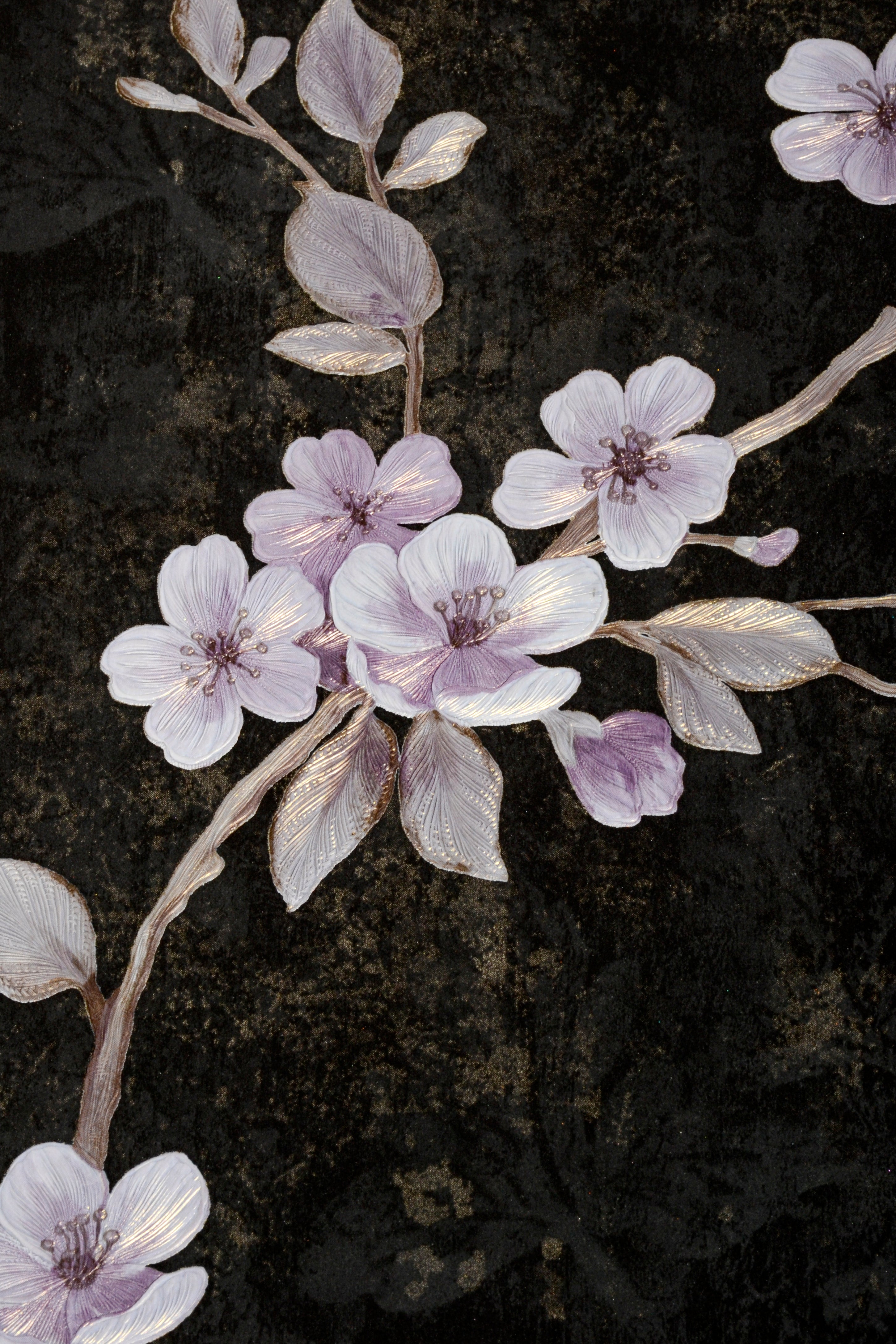 21" x 21" Flower Packaging Paper Black Pkg/10