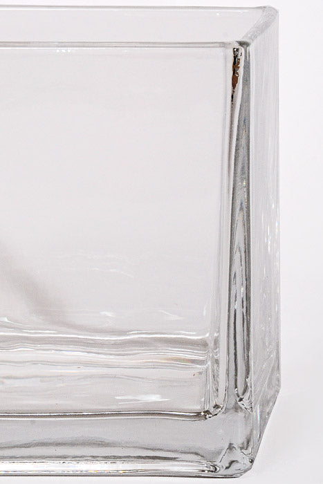 5" x 5" Square Glass Vase Clear