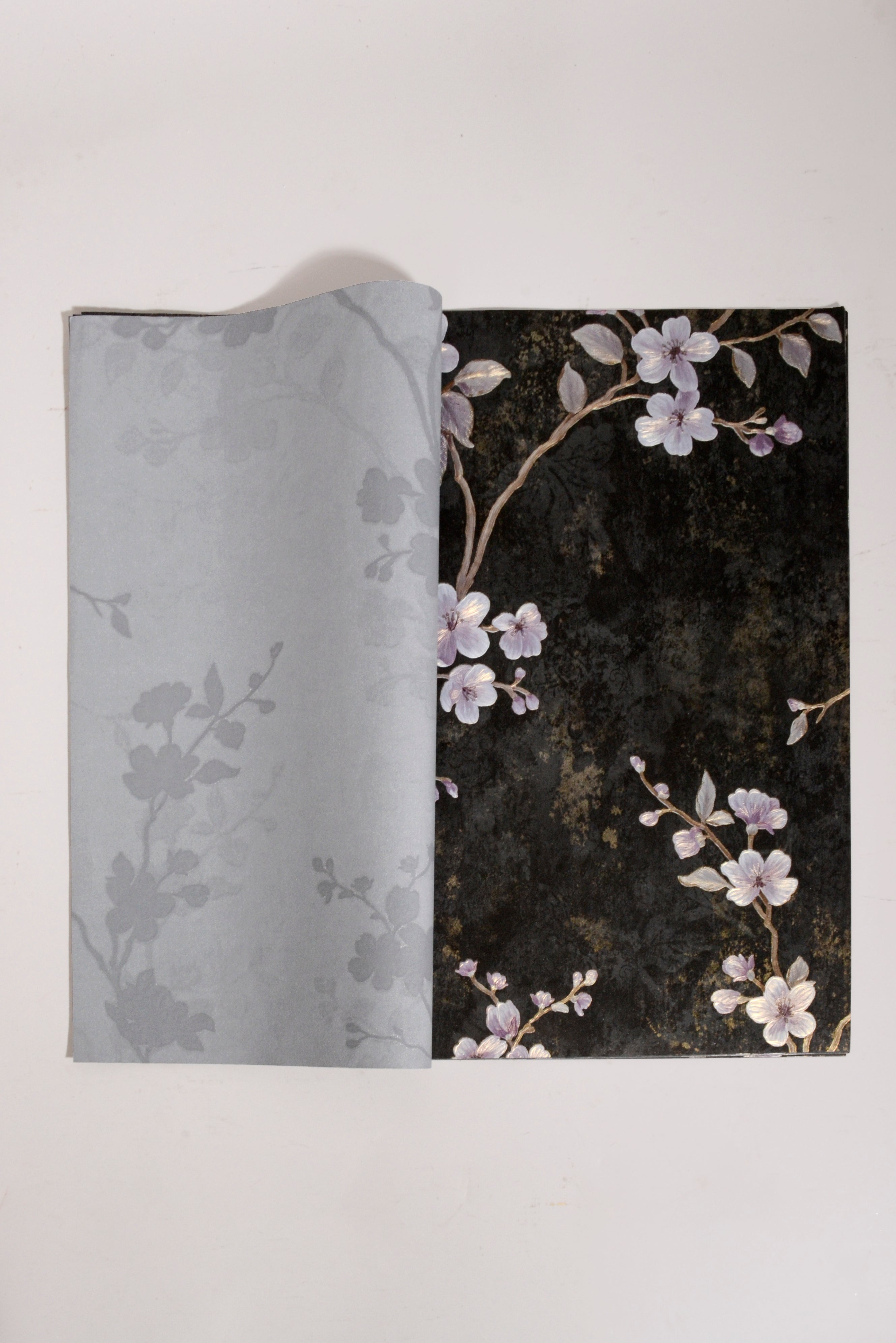 21" x 21" Flower Packaging Paper Black Pkg/10