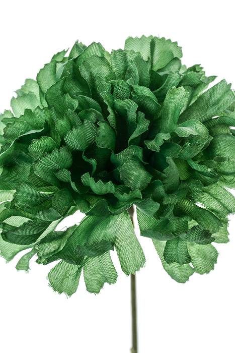 7" Silk Carnation Pick Emerald Pkg/100