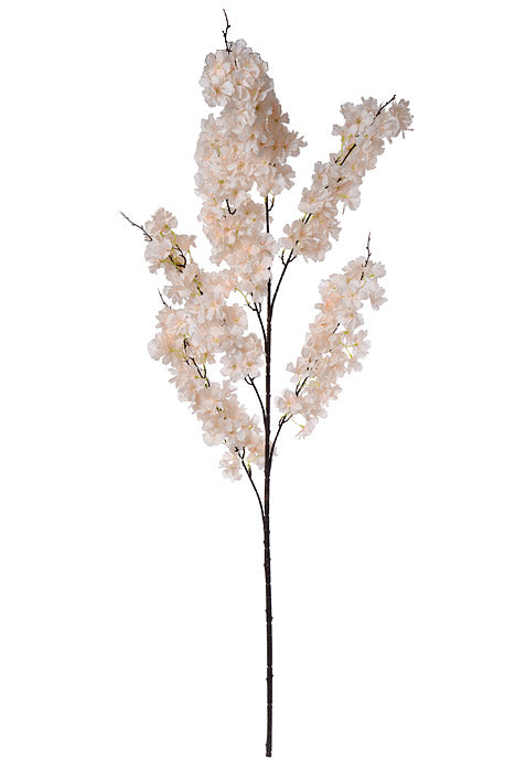 67.75" Silk Cherry Blossom Spray Champagne