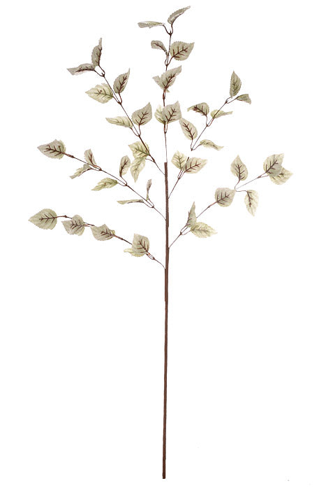 32" Frosted Miniaspen Leaf Spray Green