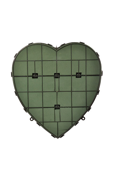18" Oasis Foam Solid Plastic Heart Green