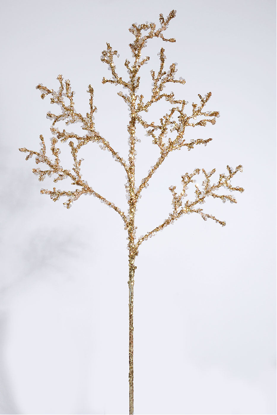 33" Iced/Glitter Plastic Twig Spray Gold