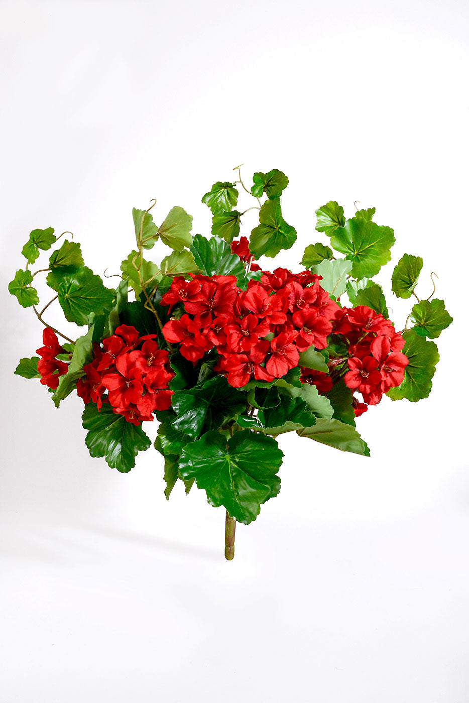 20" Uv Protect Silk Geranium Bush Red