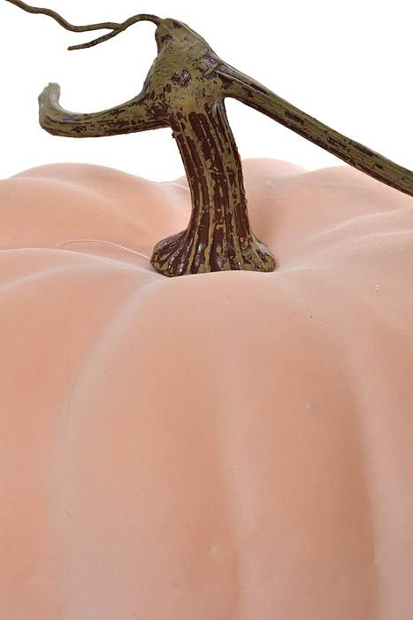 9" X 5" Latex Harvest Pumpkin w/ Vine Light Pink