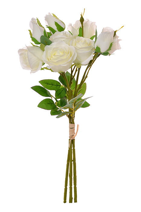 17.5" Rose Bouquet Cream