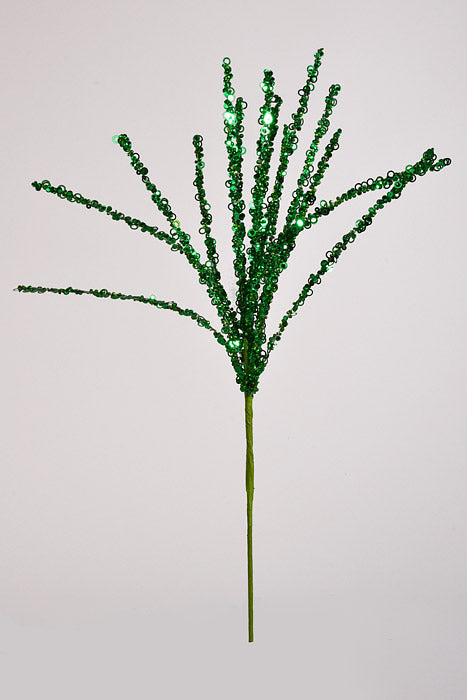 21" Sequin Rain Spray Green