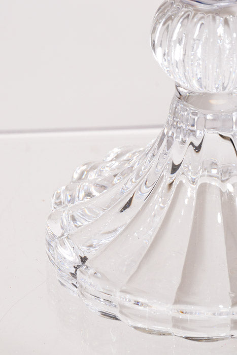 4" Glass Candle Holder Clear