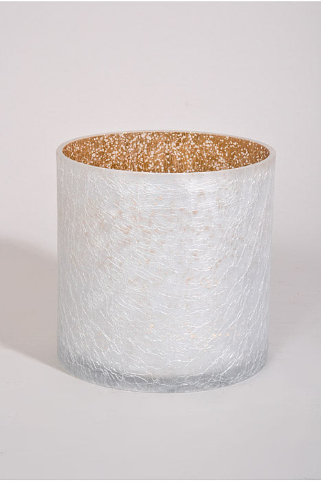 6" X 6" Glass Vase Silver/Gold