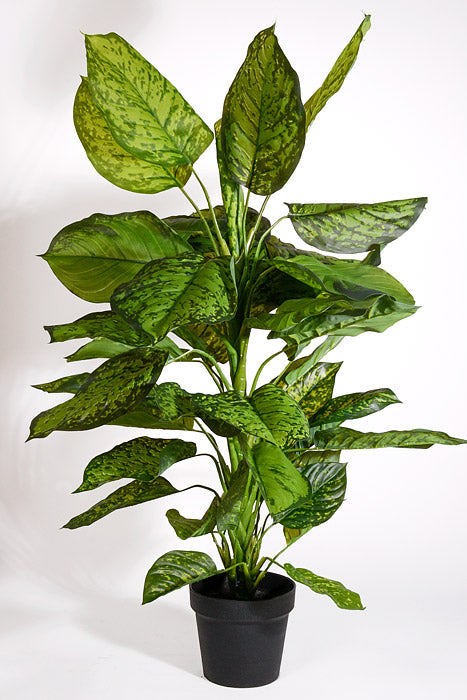 40" Artificial Dieffenbach Plant In Pot Green Two-Tone