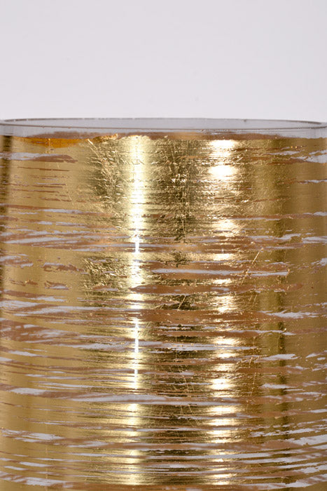 6.7" X 11.4" Glass Vase Gold