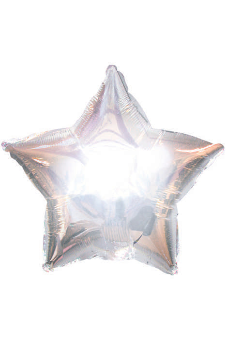 18" Foil Star Balloon Silver Pkg/10