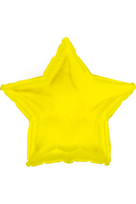 18" Foils Star Balloon Opaque Yellow Pkg/10