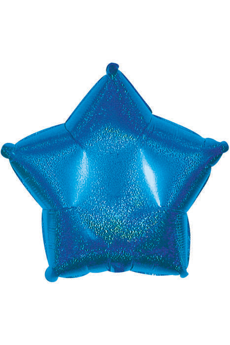 18" Star Shaped Foil Balloon Dazzeloon Blue Pkg/10