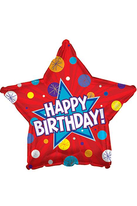 18" Happy Birthday Dynamic Star Pkg/10