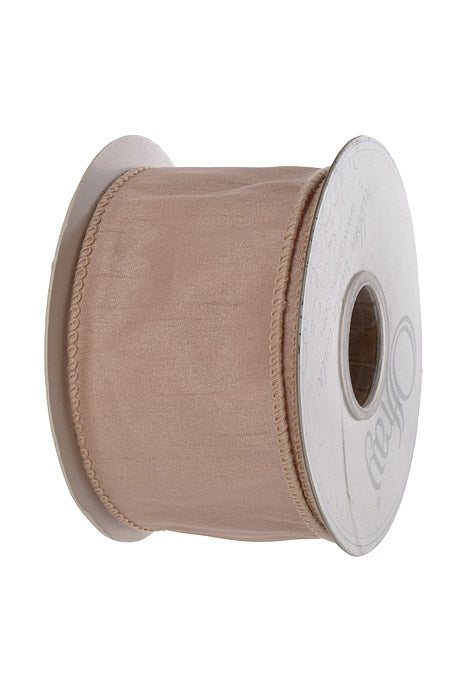 2-1/2" x 10Yds Anisha Wired Ribbon Pink Sand