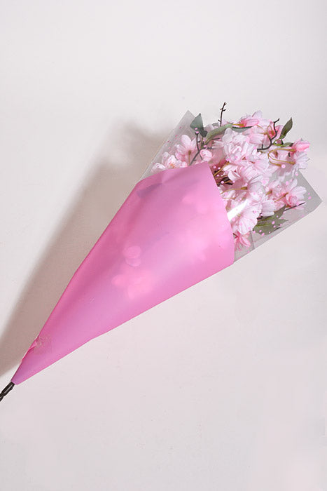 5" X 16" X 18" Printed Floral Sleeves Pink/Clear Pkg/50