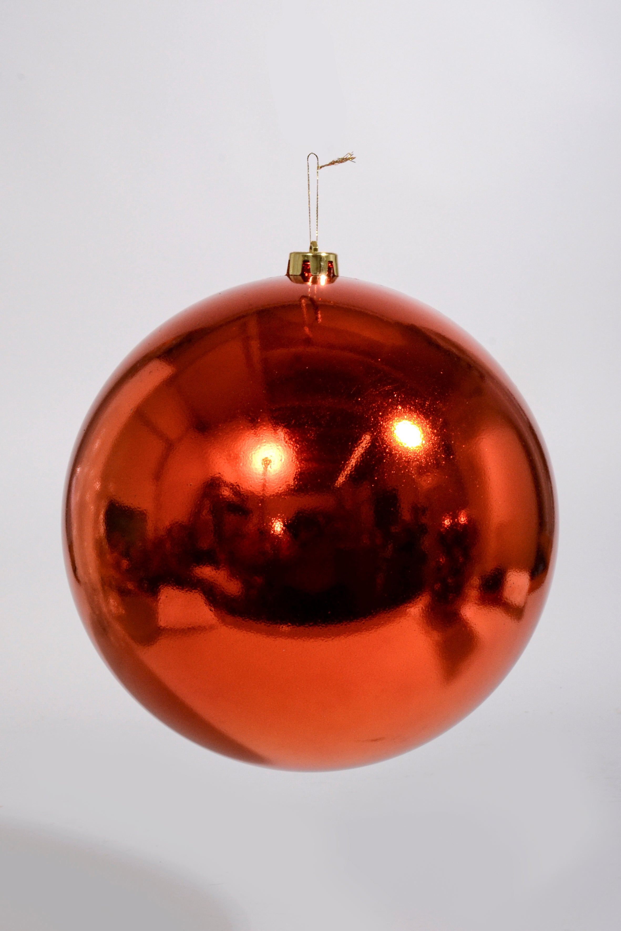 250Mm Shiny Plastic Ball Ornament Copper