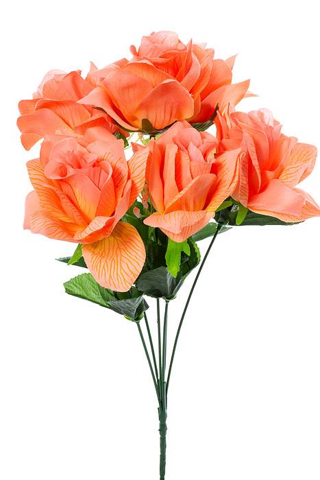 16" Printing Rose Bush Peach