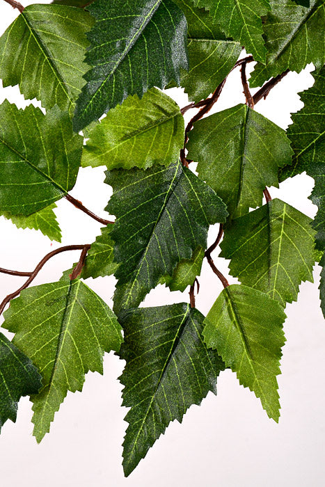7Ft Artificial Birch Tree In Pot Green