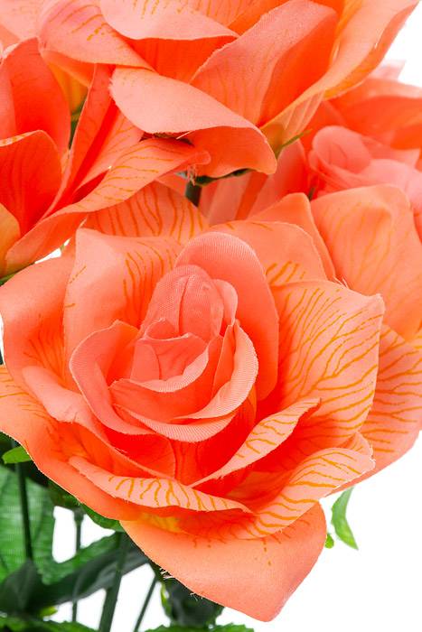 16" Printing Rose Bush Peach