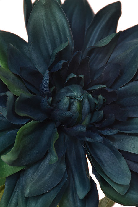 23" Silk Dahlia Spray Peacock