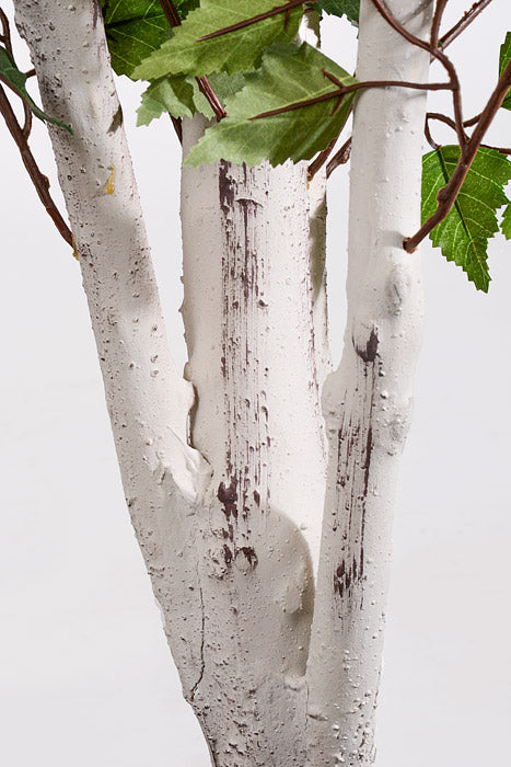7Ft Artificial Birch Tree In Pot Green