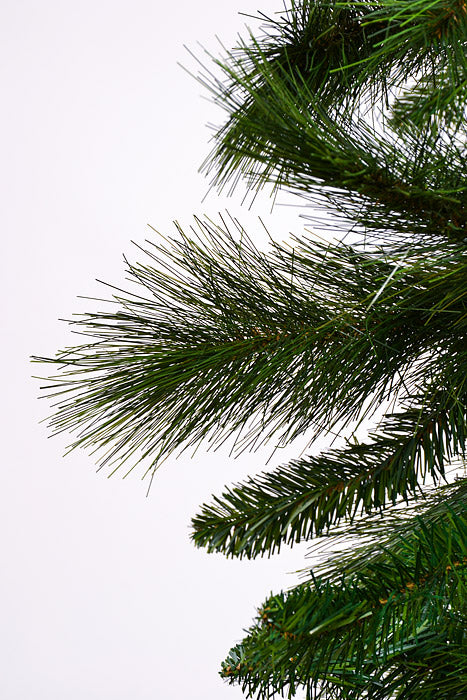 9Ft X 24" Long Needle Mixed Pine Garland With Led Lights Green