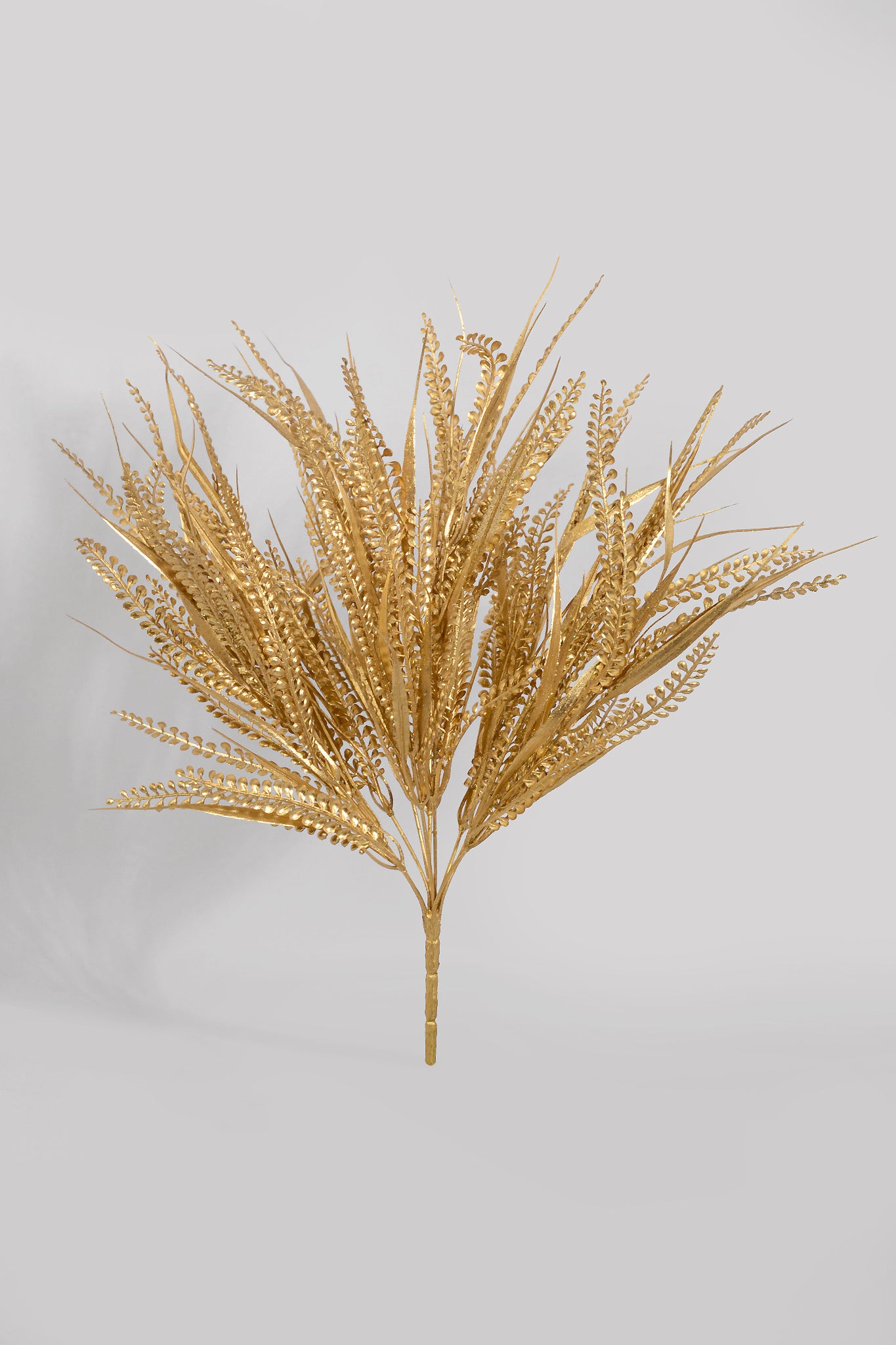 21" Artificial Plastic Button Fern Gold
