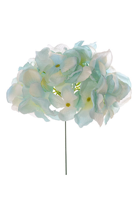 9" Silk Hydrangea Pick (Light Blue)