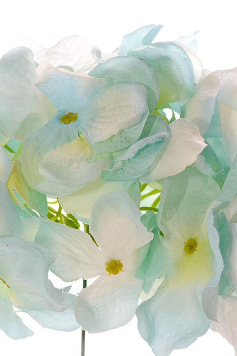 9" Silk Hydrangea Pick (Light Blue)