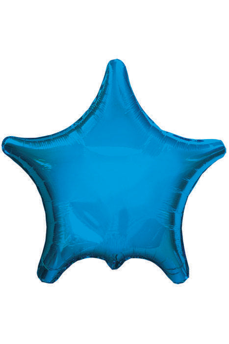 22" Foil Star Balloon Metallic Blue Pkg/10