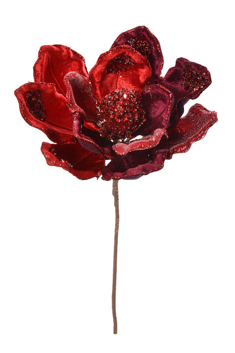 18" Magnolia Lux Jewel Glitter Pick Red/Burgundy