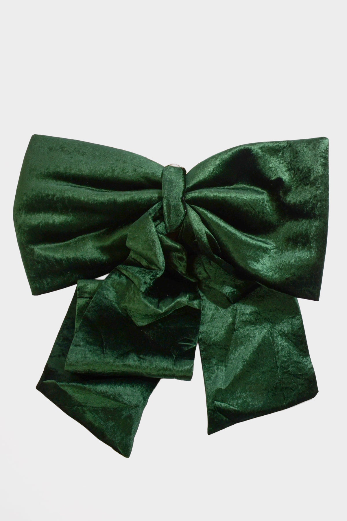 50" X 30" Velvet Bowknot Dark Green