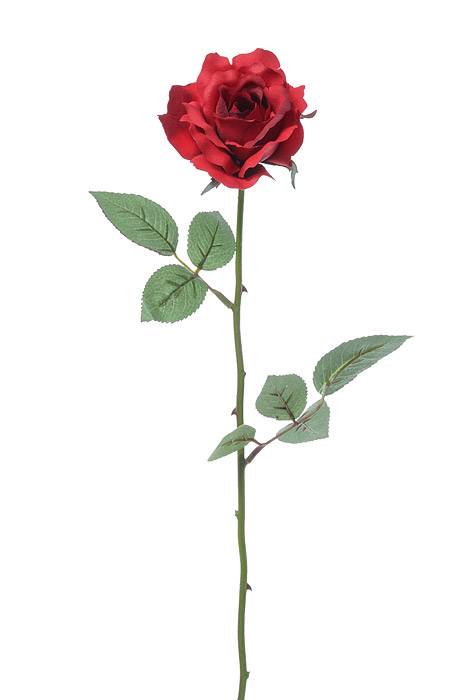 22.5" Silk Medium Rose Spray Red