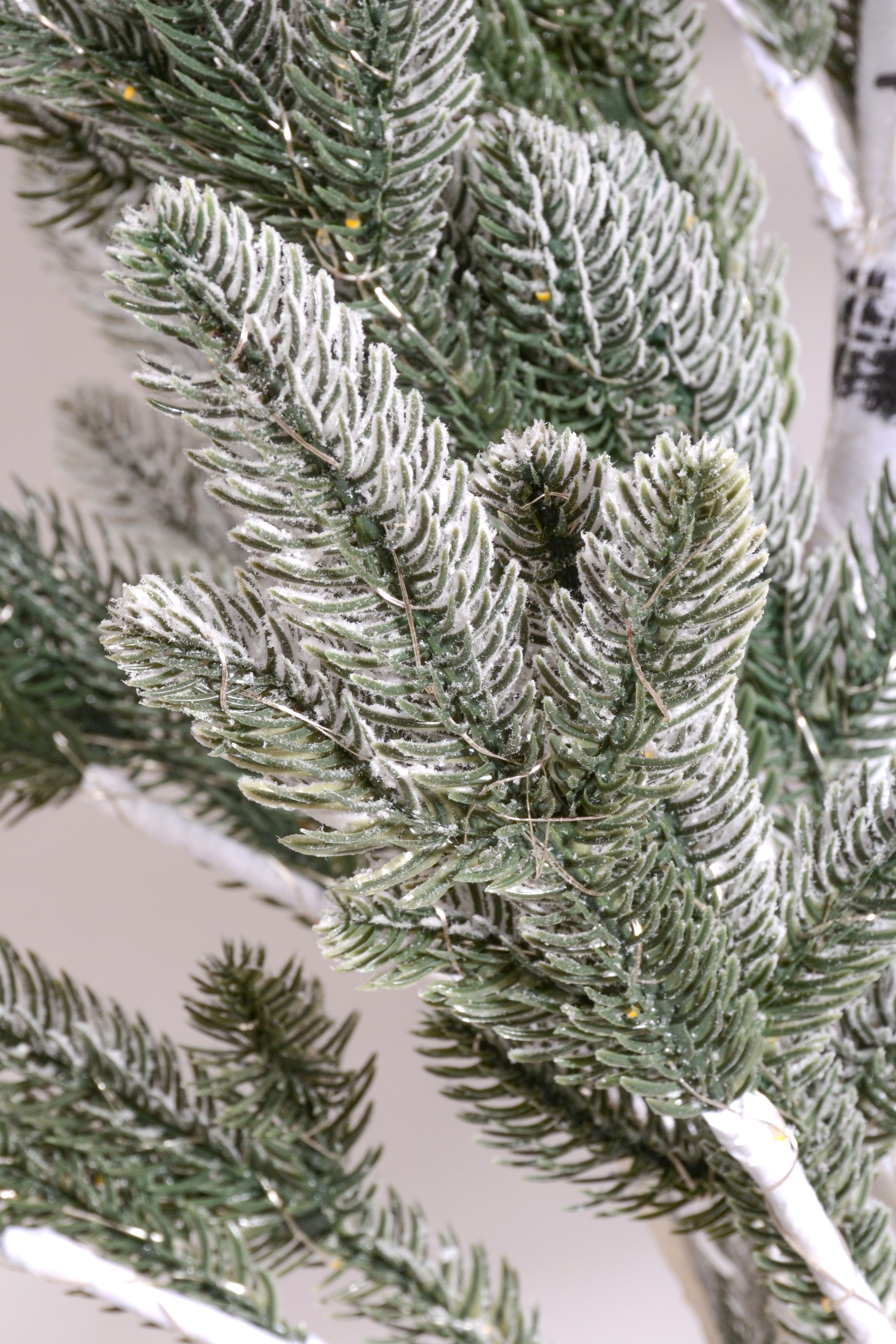 5Ft Snow Birch Pine Tree W/Light White/Green