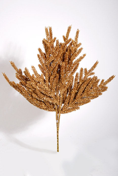 20 Glitter Fir Spray Gold Pkg/4
