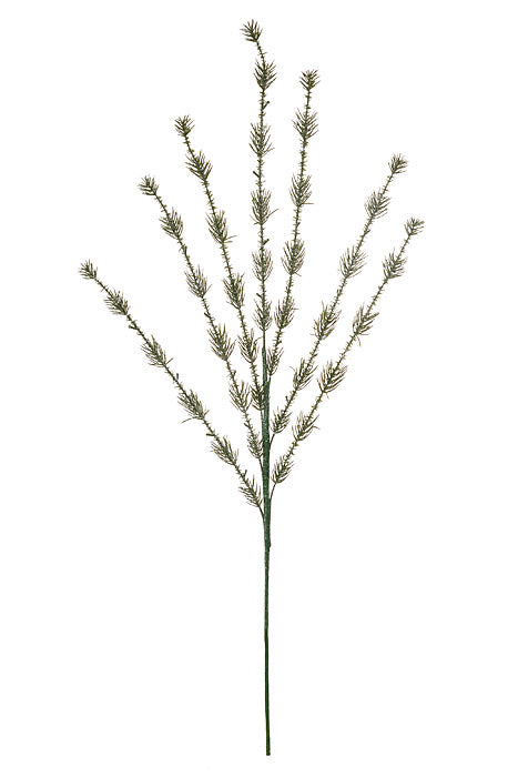 29.75" Glittered Pine Spray Green/Silver