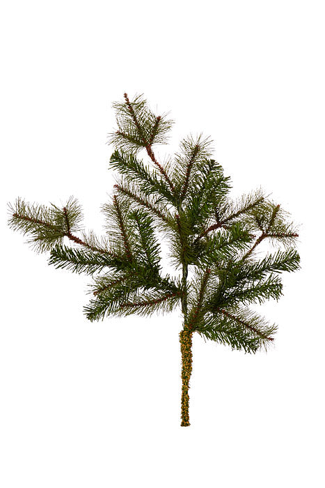 26" Hickory Pine Spray Two Tones Green