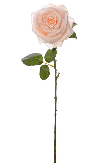 24" Silk Rose Spray (Pastel Apricot)