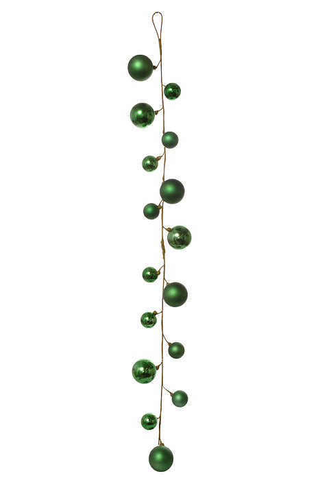 40" Mixed Plastic Ball Ornament Holiday Green