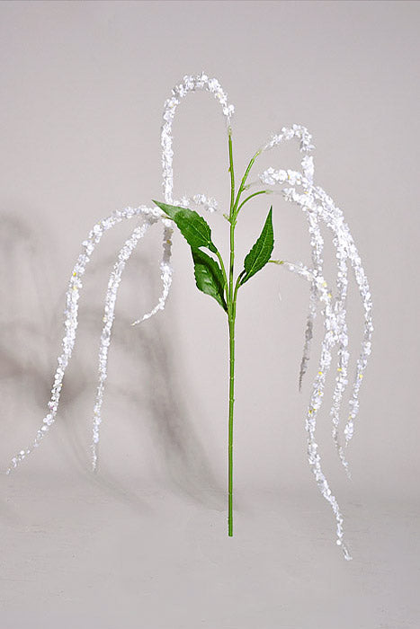 35.5" Artificial Amaranthus Hanging Spray White