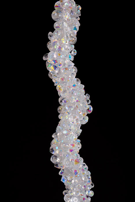 18" Beaded Icicle Ornament Clear